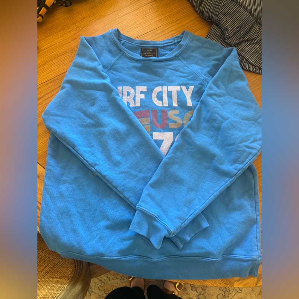 Surf City USA Blue Graphic Sweatshirt - Picture 2 of 5